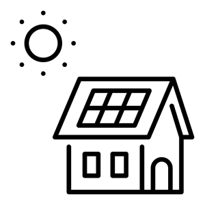 家庭太阳能套件图标
